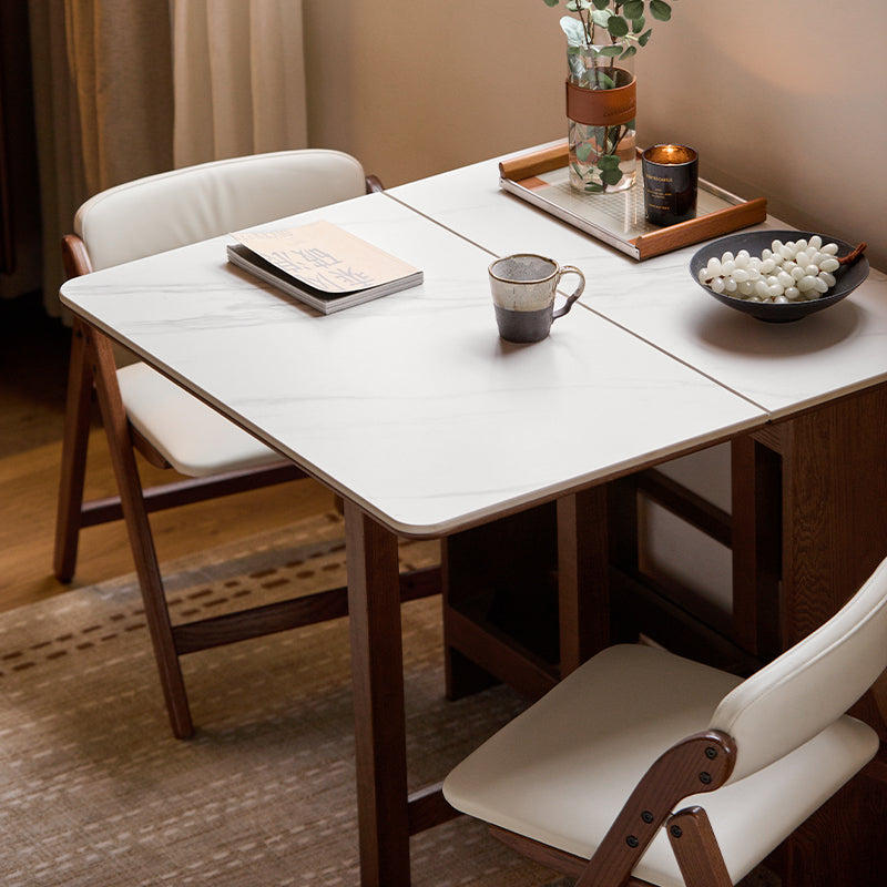 Xavier oak and ceramic extendable dining table in walnut colour – view 8