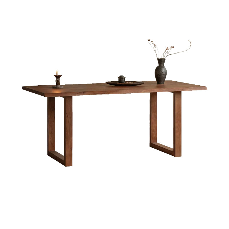 Xaviera solid acacia wood dining table in walnut colour – view 8