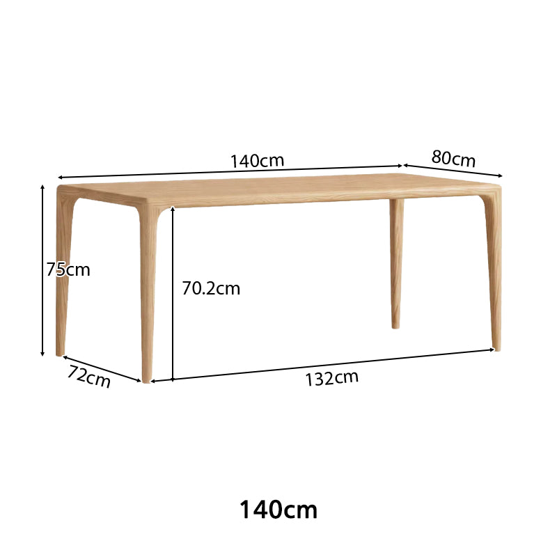 Xiomara solid ash timber dining table – view 14