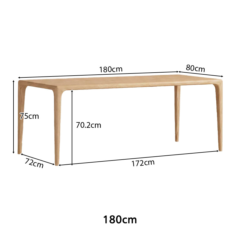 Xiomara solid ash timber dining table – view 16