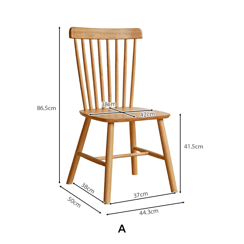 Yasmine Wooden Dining Chair in Rubberwood or Solid Oak – view 13