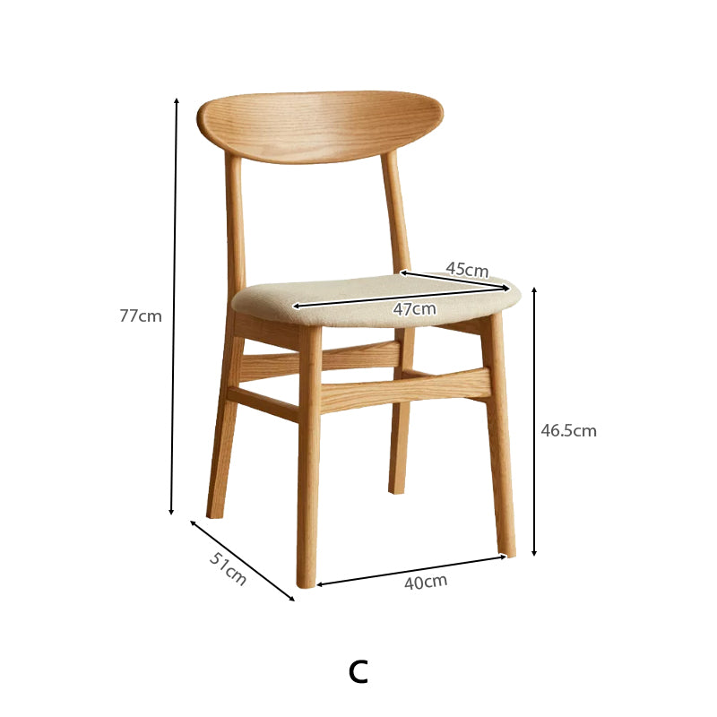 Yasmine Wooden Dining Chair in Rubberwood or Solid Oak – view 27